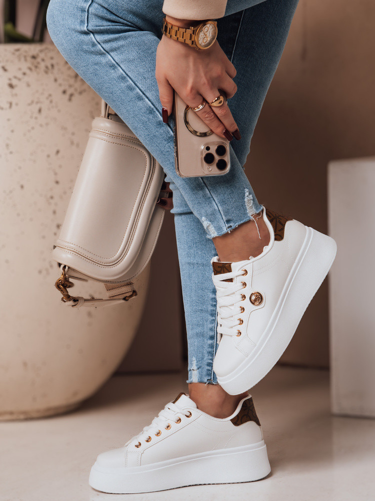 Sneakersy damskie na platformie RIFII khaki Dstreet