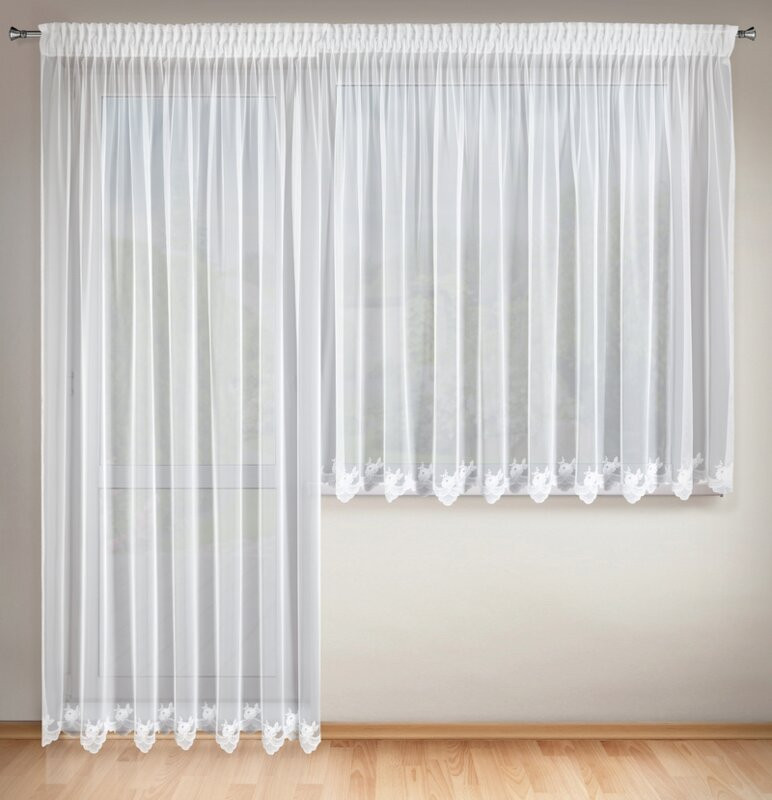 ArtFir Súprava záclon ROSE P | biela 400 x 160 cm a 200 x 250 cm