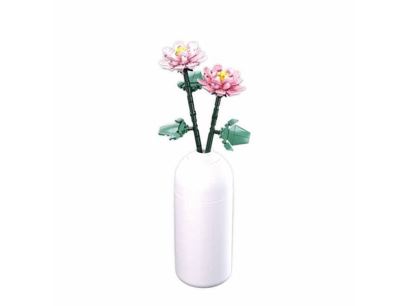 Stavebnica SLUBAN Flowers Pivonka vo váze