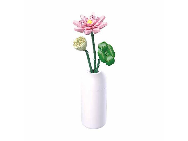 Stavebnica SLUBAN Flowers Lotos vo váze