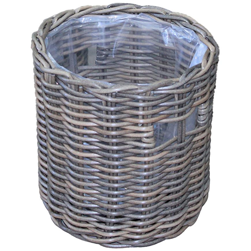 Prútený kôš 43x43h sivý