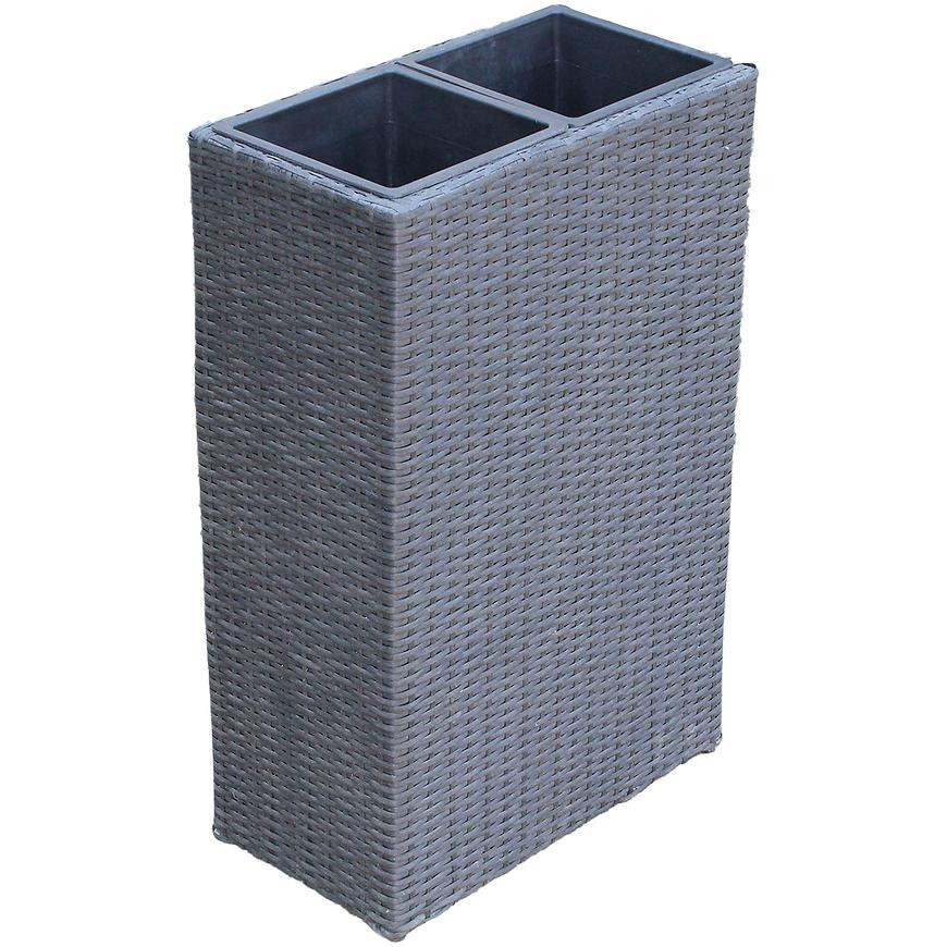 Prútený kvetináč 51x28x79h čierny