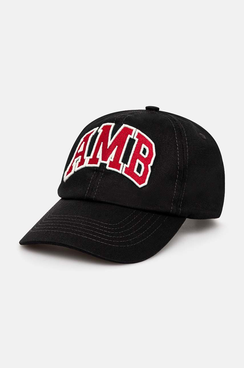 Bavlnená šiltovka AMBUSH Baseball Cap Tap čierna farba, s nášivkou, BMLB002F24FAB0011028