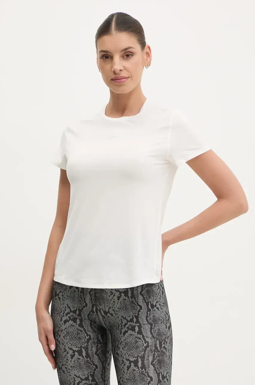 Tričko Reebok Athletic dámske, béžová farba, 100214671