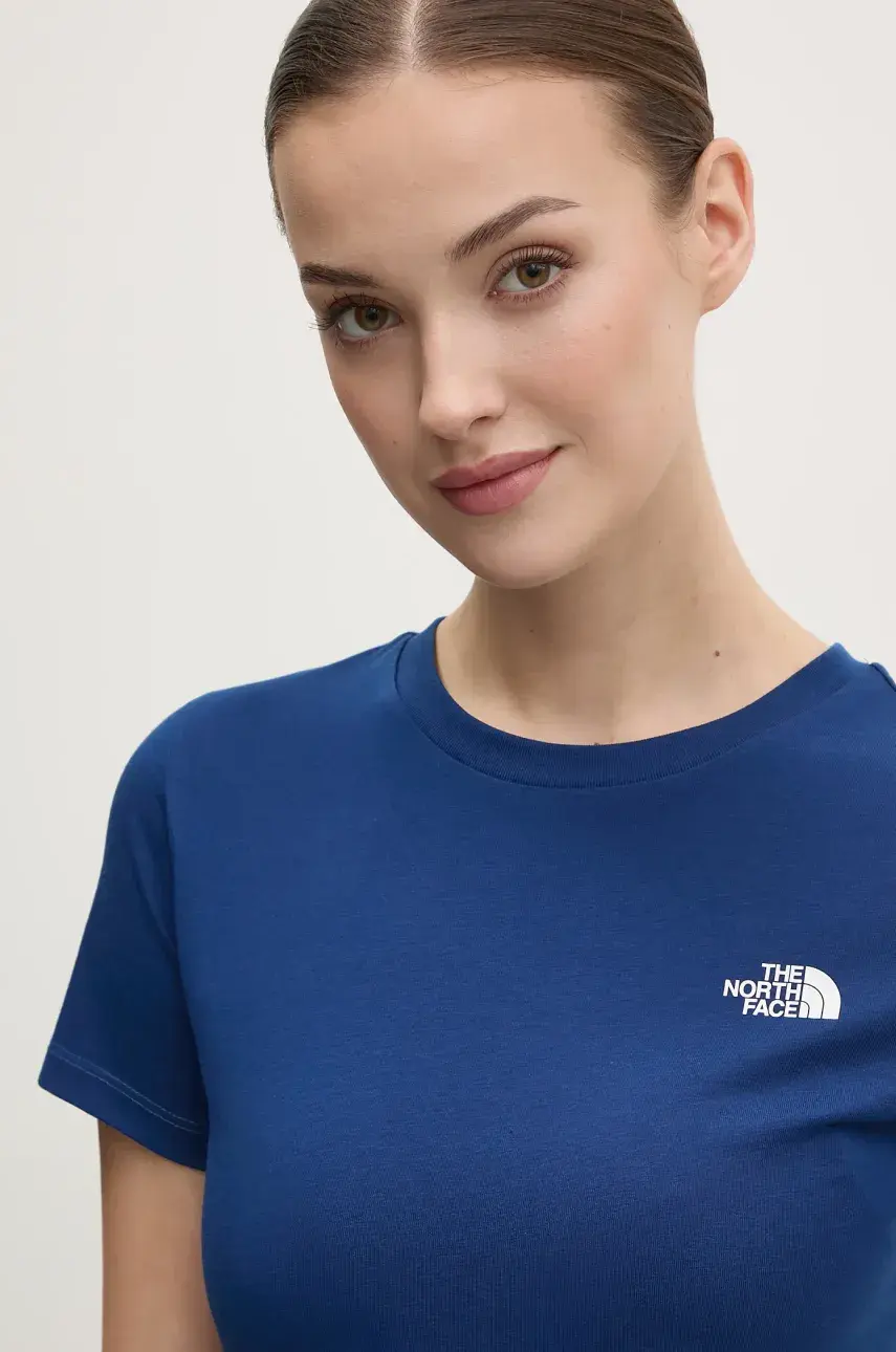 Tričko The North Face Simple Dome dámske, tmavomodrá farba, NF0A87NHD1R1