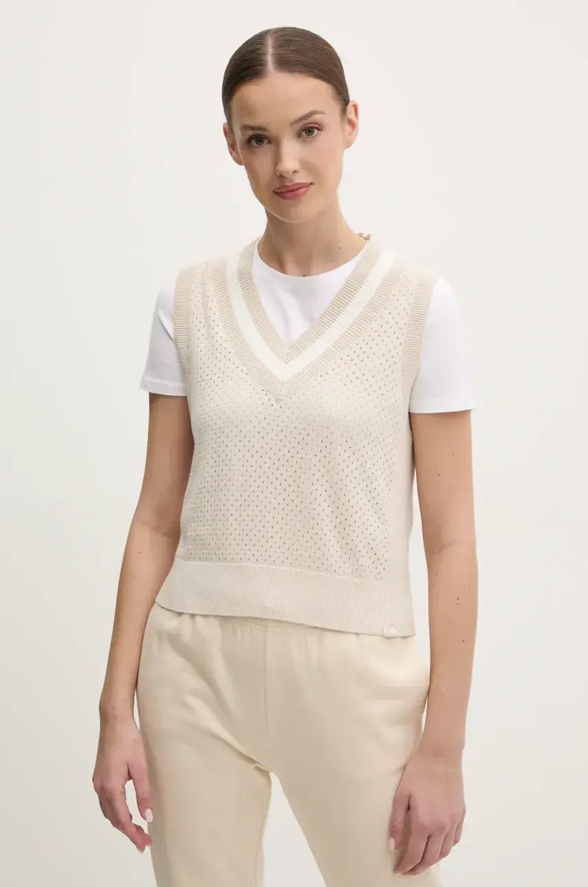 Bavlnený sveter Dkny dámske, béžová farba, tenký, DP5R6021