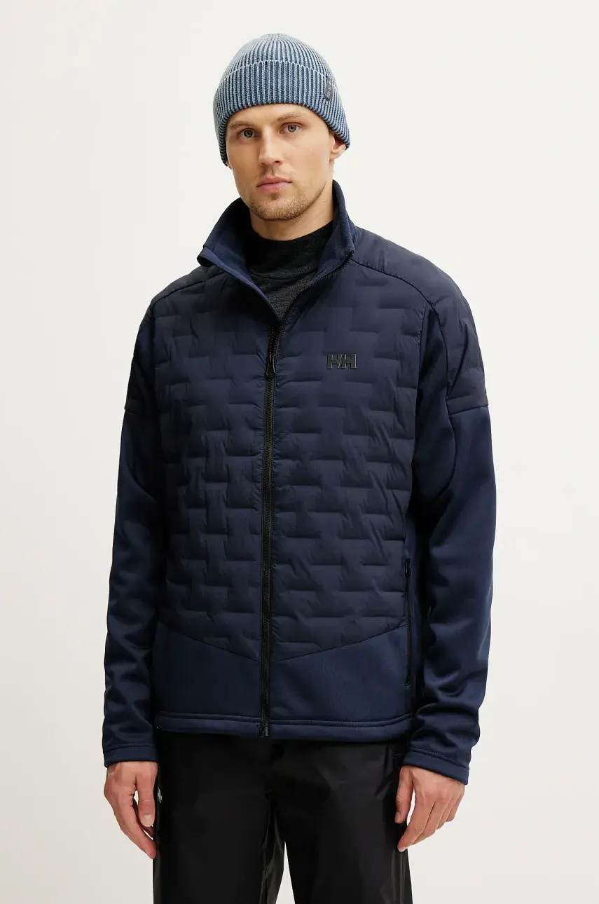 Športová bunda Helly Hansen Hybrid Stretch tmavomodrá farba, 34103