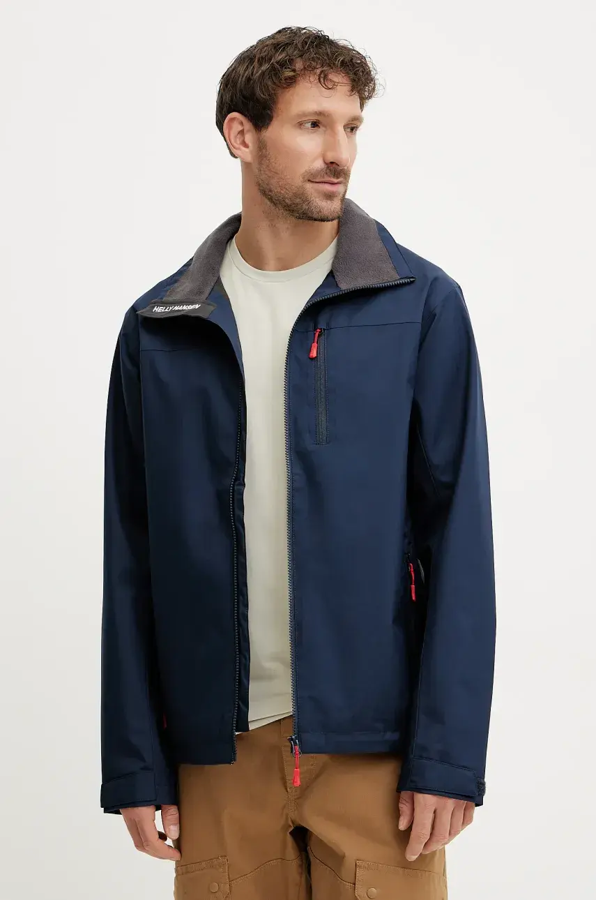 Nepremokavá bunda Helly Hansen Crew pánska, tmavomodrá farba, 34445