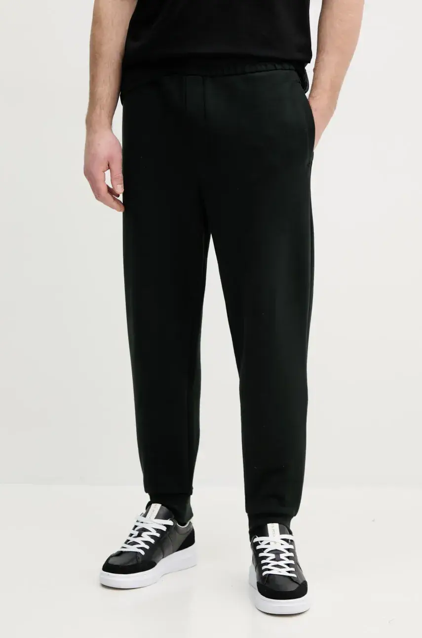 Bavlnené tepláky Armani Exchange pánske, zelená farba, jednofarebné, XM000292 AF12656