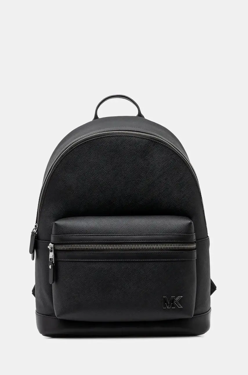 Kožený ruksak Michael Kors pánsky, čierna farba, veľký, jednofarebný, 33S5TEDM2L