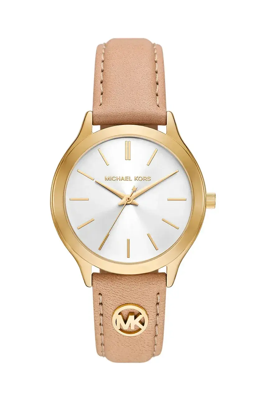 Hodinky Michael Kors SLIM RUNWAY dámske, béžová farba, MK7533
