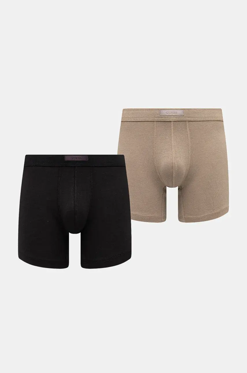 Boxerky Guess 2-pak pánske, hnedá farba, U5GG31 KCPZ1