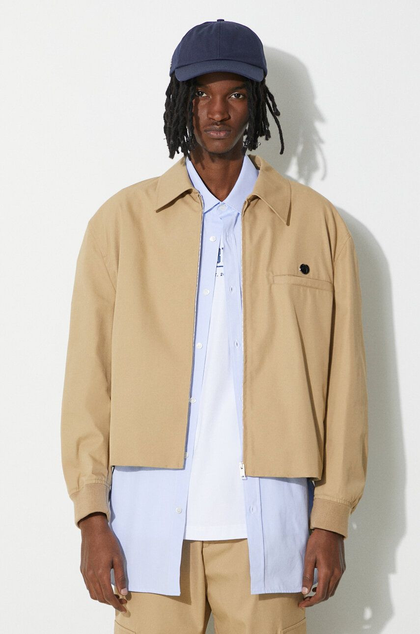 Bunda AMBUSH Sponge Mix Jacket pánska, béžová farba, prechodná, BMEM001S24FAB