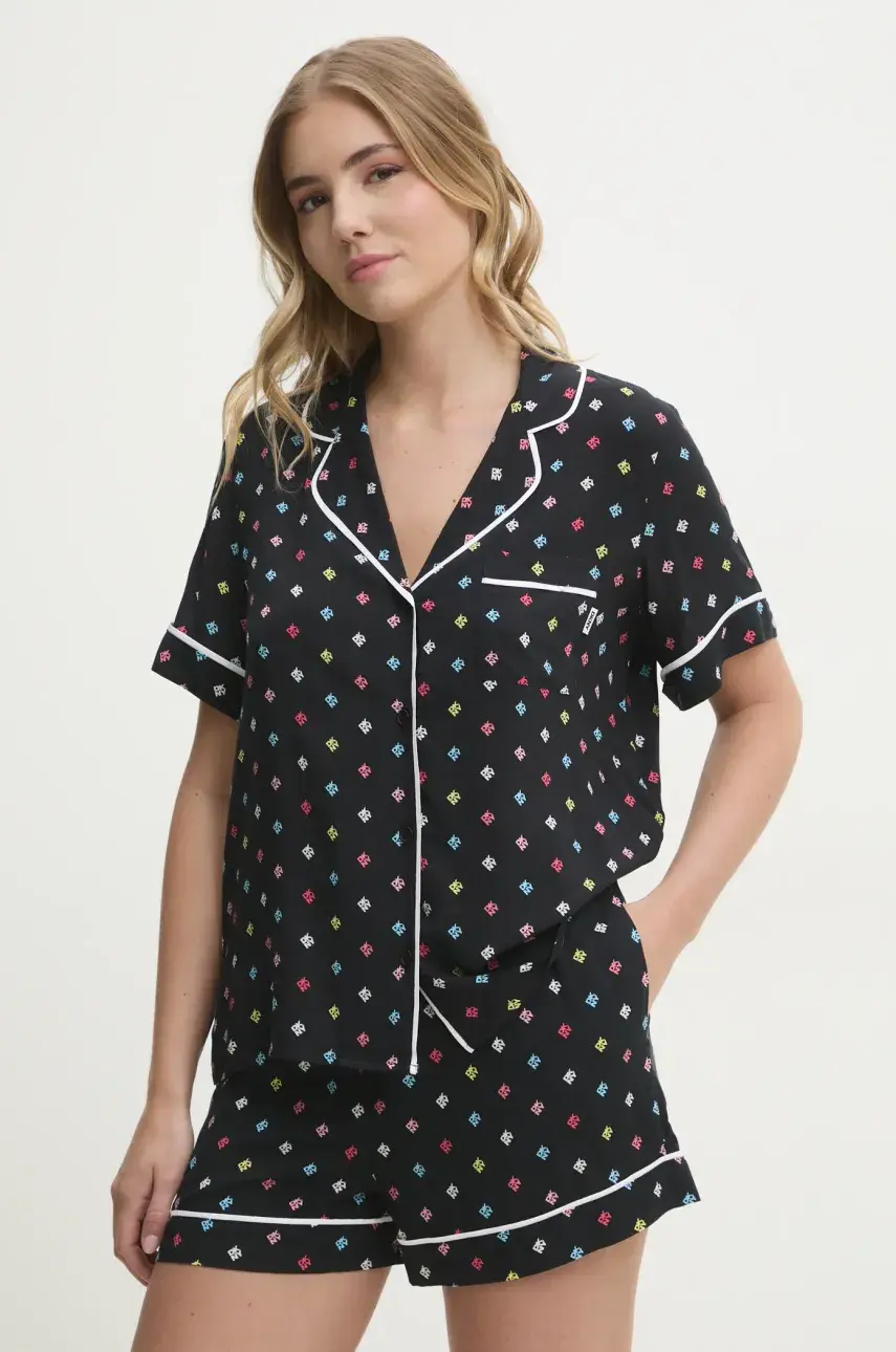 Pyžamo Dkny dámske, čierna farba, YI50043