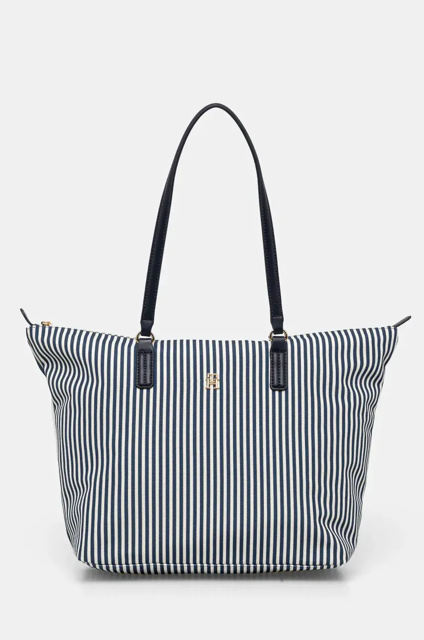 Kabelka Tommy Hilfiger tmavomodrá farba, AW0AW17203