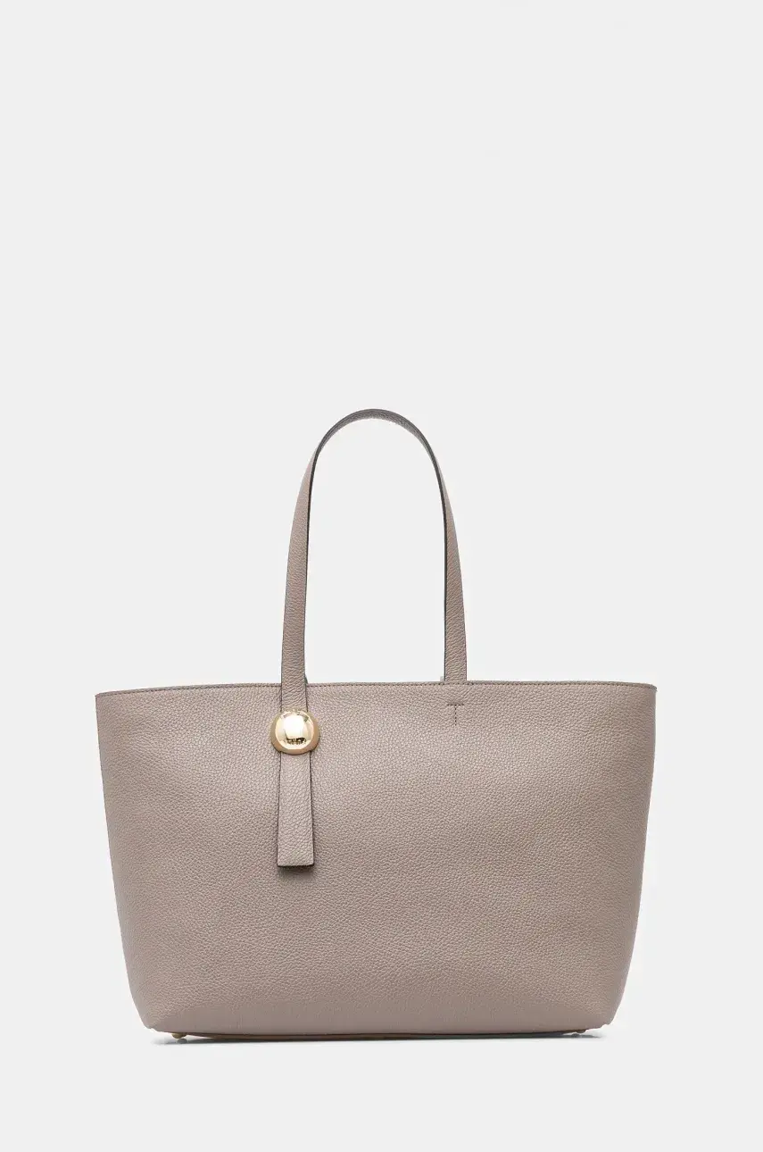 Kožená kabelka Furla šedá farba, WB01353 HSF000 2572S