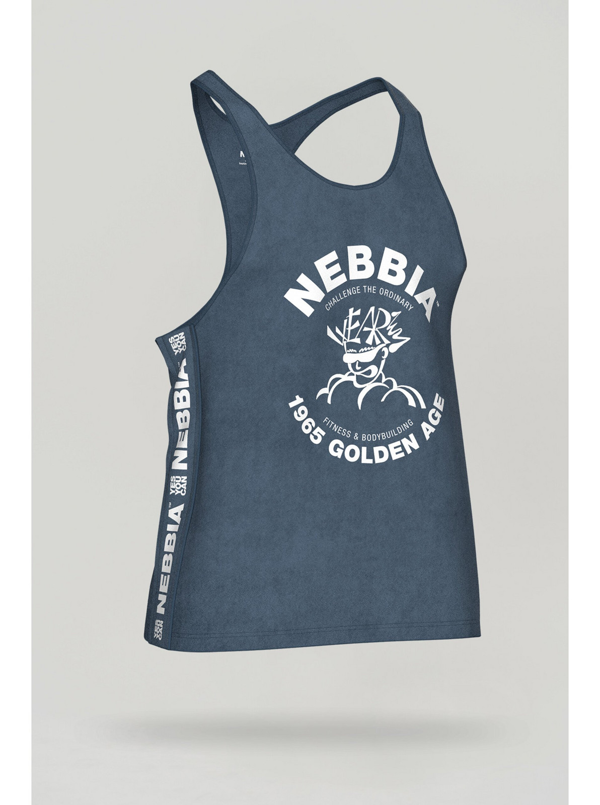 Washed muscle back stringer GOLDEN AGE 791 M,blue