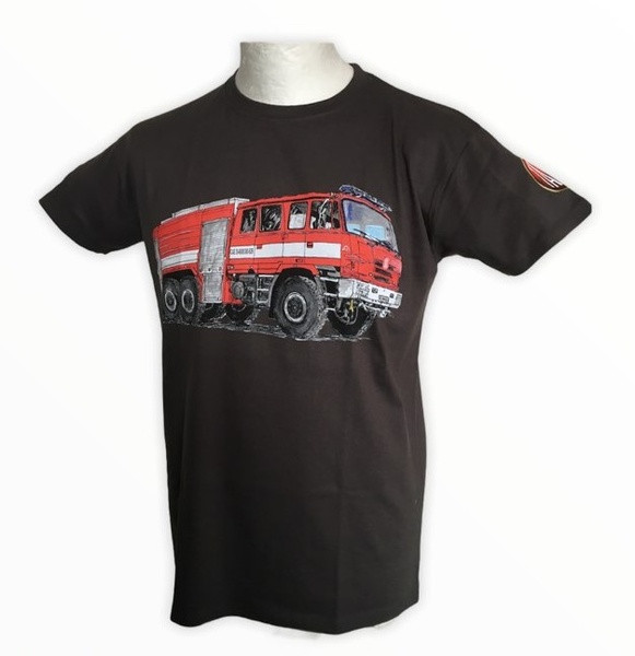 Tričko Tatra Force Hasič T815 6x6 - čierne, XXL