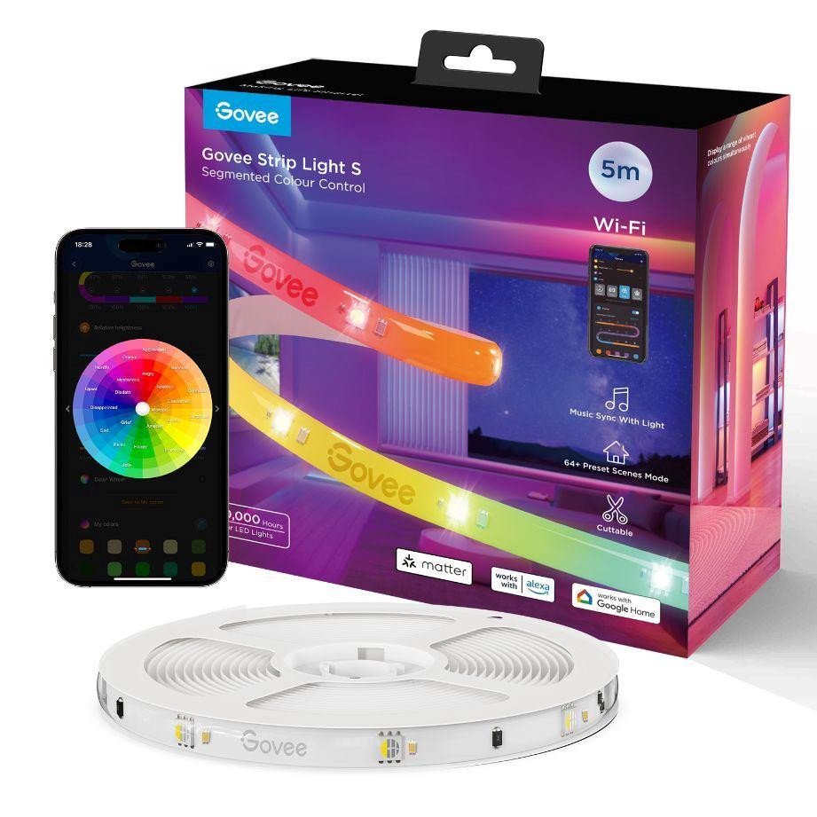 Govee WiFi RGBICW Smart PRE LED pásik 5m MATTER - extra odolný
