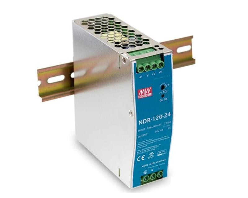 MEANWELL - NDR-120-24 - Priemyselný napájací zdroj 24V 120W na DIN