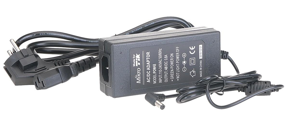 MikroTik OEM Napájací adaptér 48V 0,8A pre RouterBOARD vrátane napájacieho kábla