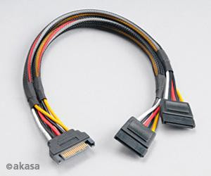 SATA napájacia rozdvojka Sata(M) na 2xSata(F) 30 cm