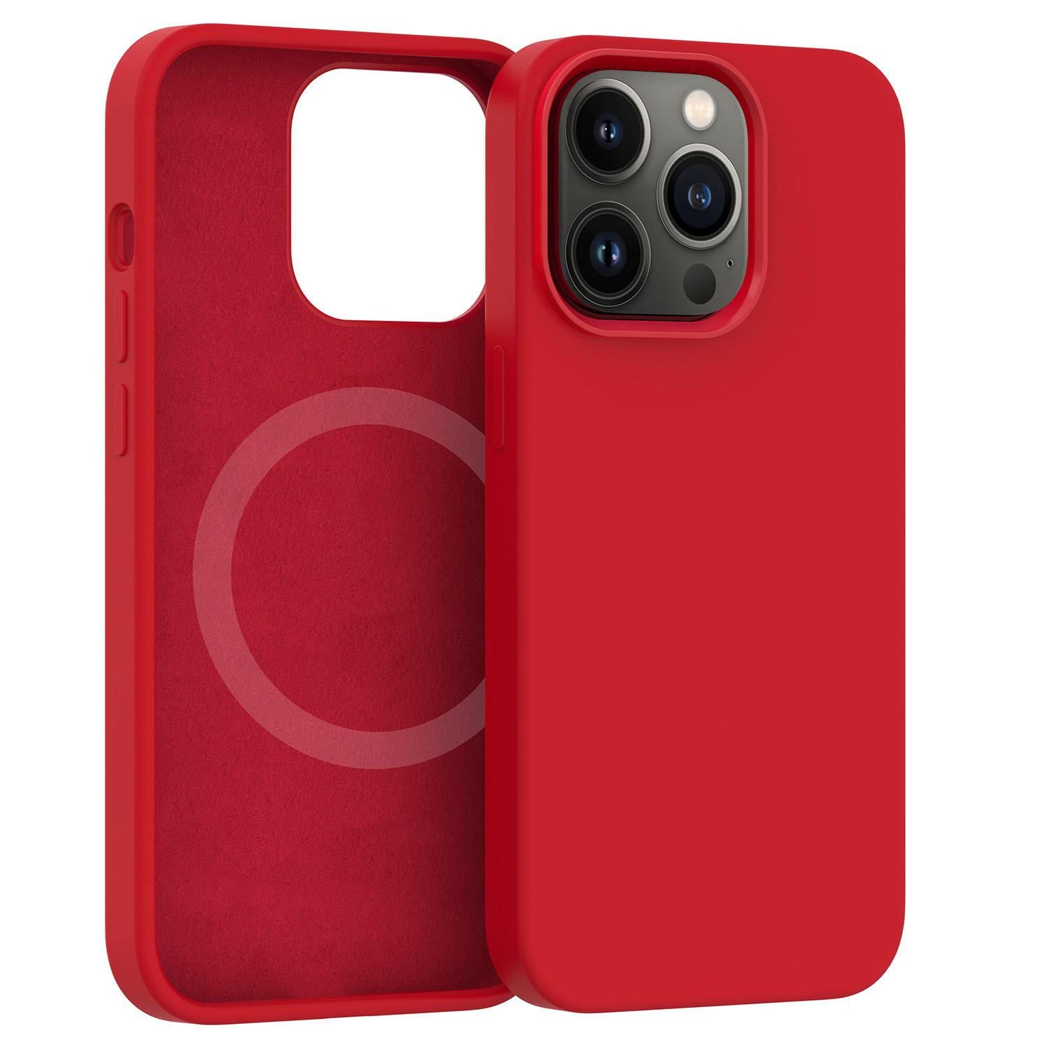 Silikónový kryt CARNEVAL SNAP pre iPhone 12/12 Pro s MagSafe - červená