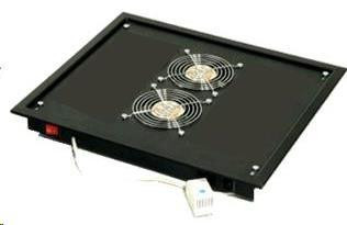 TRITON Ventilačná jednotka horná (spodná), 2 ventilátory-230V/30W, termostat, čierna