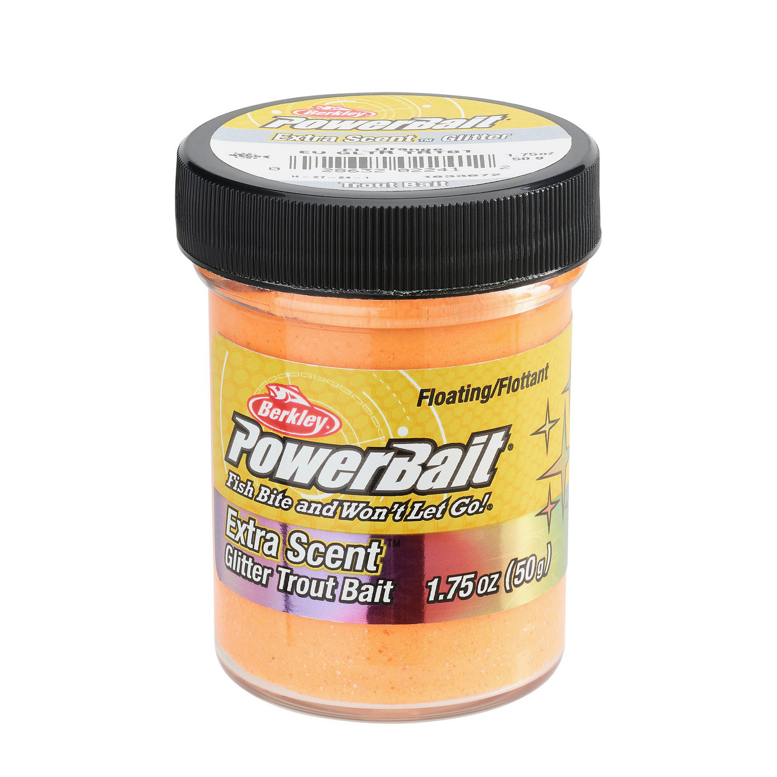 Cesto na lov pstruhov Powerbait Fluo Orange Glitter