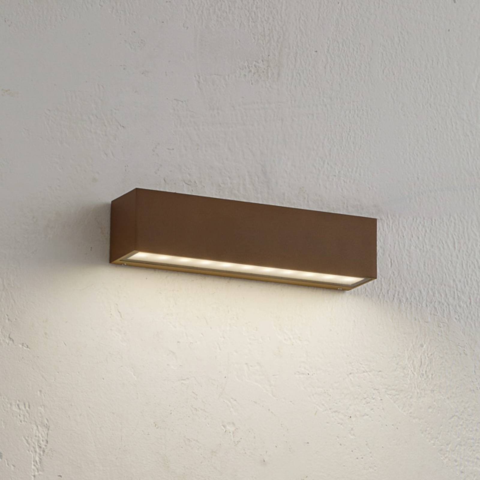 Lucande LED vonkajšie nástenné svietidlo Lengo, 25 cm, bronz, 1 svietidlo.