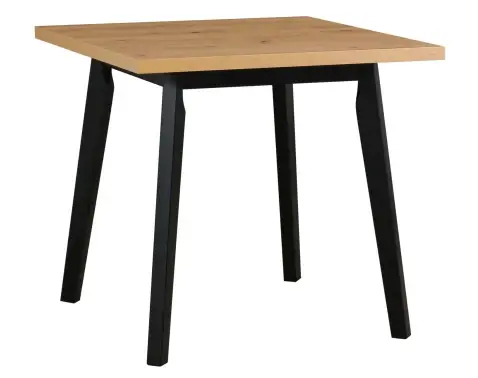 Štvorcový jedálenský stôl Norveg 80x80 cm, dub artisan/čierny%