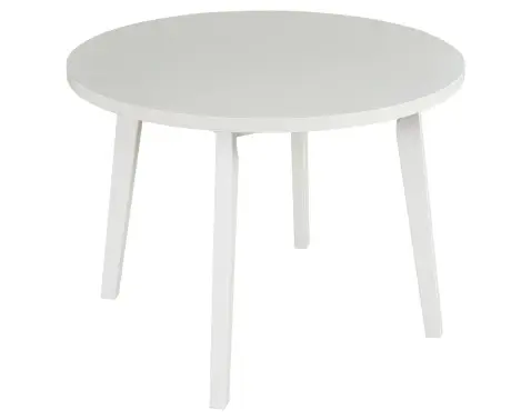 Okrúhly jedálenský stôl Norveg 100 cm, bielená borovica/biely%