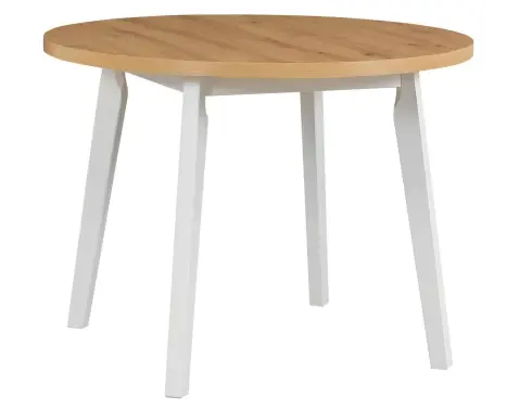 Okrúhly jedálenský stôl Norveg 100 cm, dub artisan/biely%