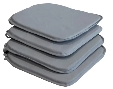 Súprava podsedákov na stoličky (4 ks) Bella 38x38 cm, strieborná%