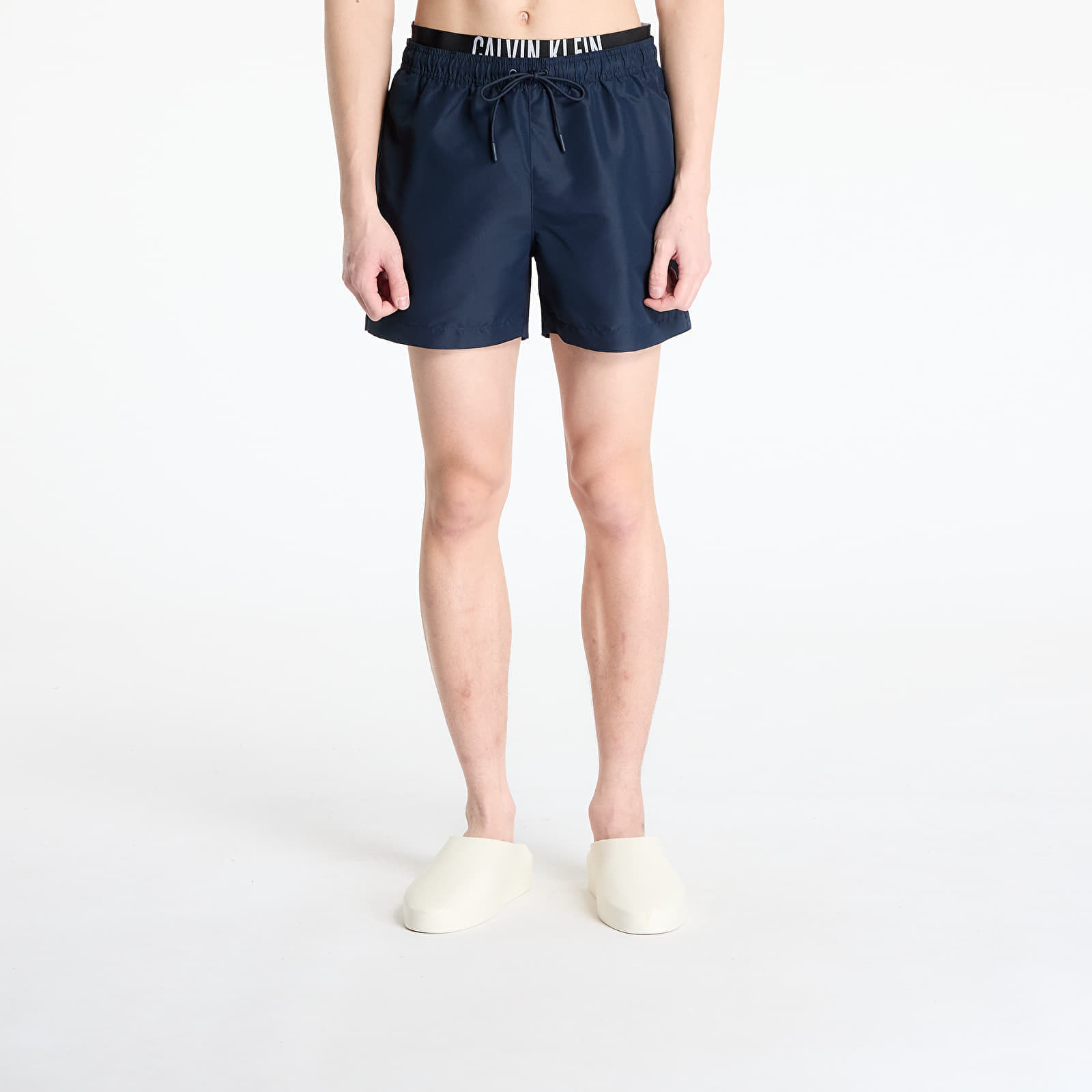 Plavky Calvin Klein Jeans Medium Double Wb Boardshorts Blue S