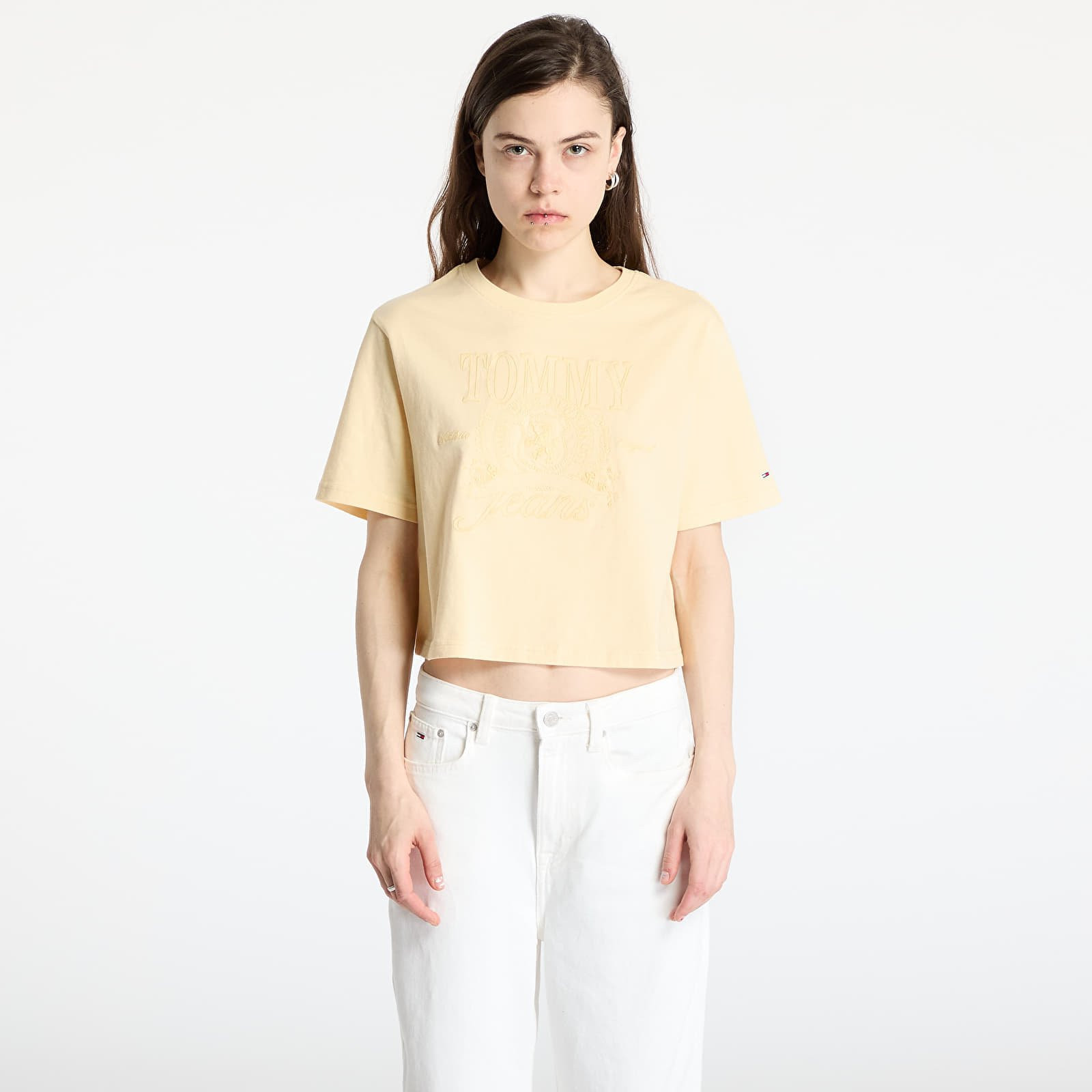 Tričko Tommy Jeans Relaxed Tonal Crew T-Shirt Yellow XS