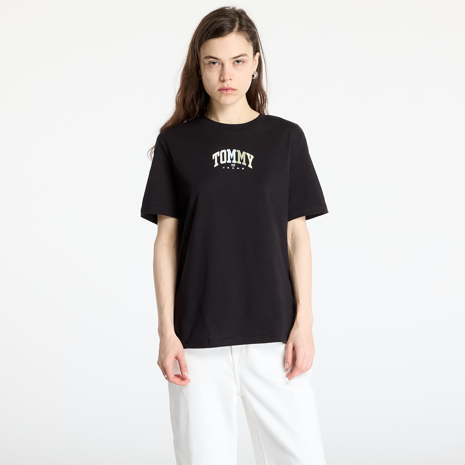 Tričko Tommy Jeans Relaxed Color Varsity Tee Black XS