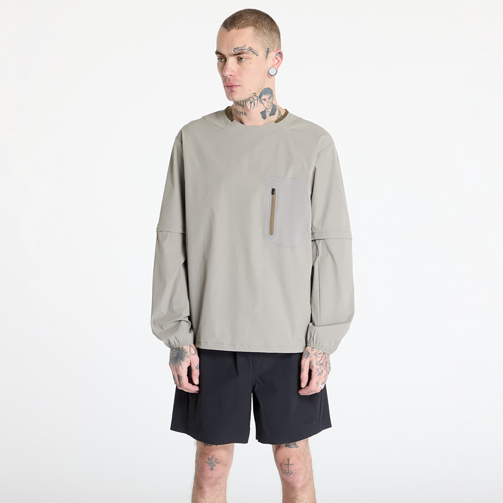 Tričko Oakley Latitude Flight Convert Shell Tee Boulder Green L