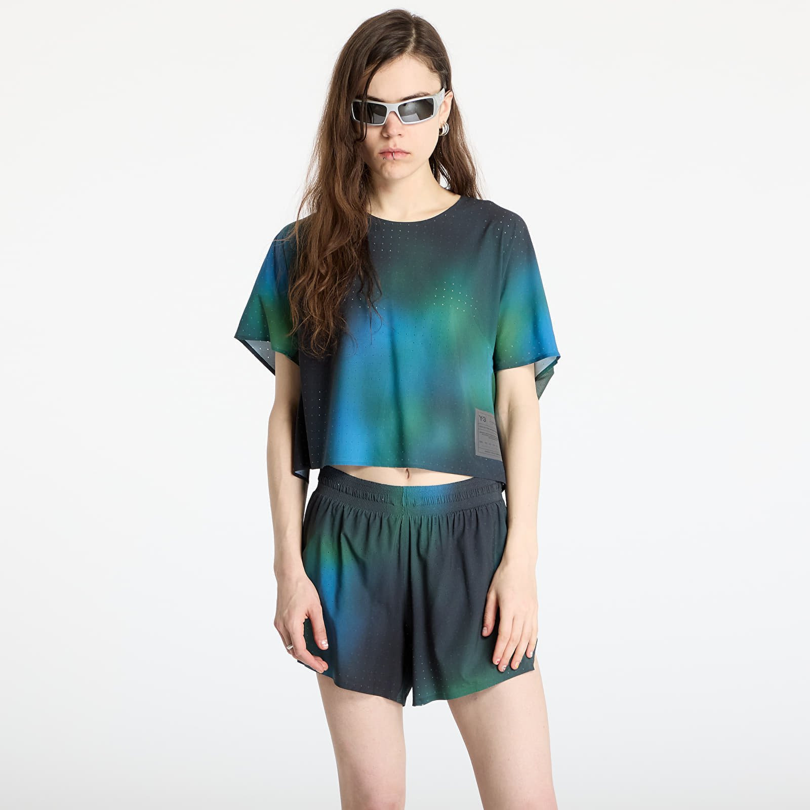 Tričko Y-3 Allover Print Running Short Sleeve T-Shirt Multicolor S