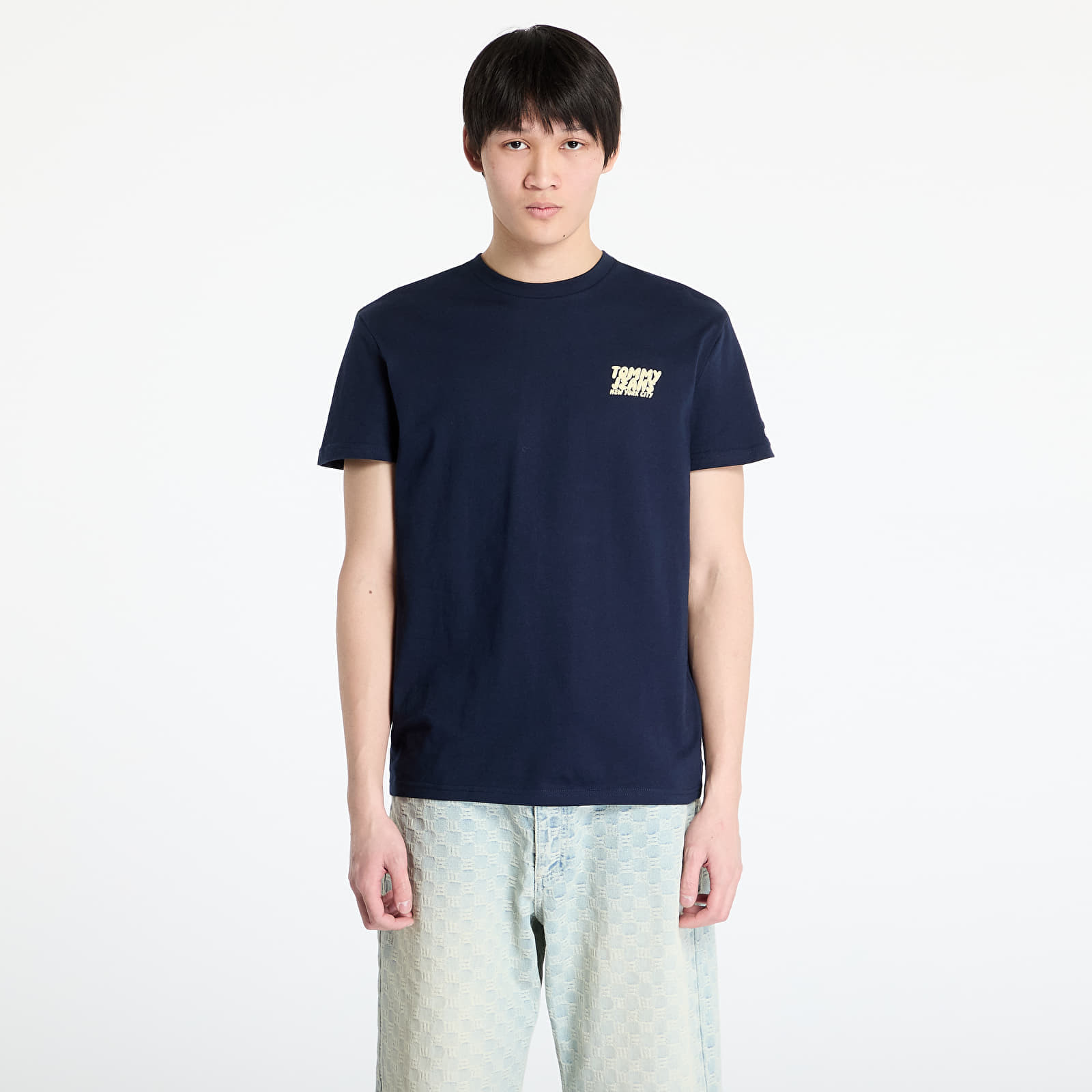 Tričko Tommy Jeans Regular Bubble Back Tee Blue S