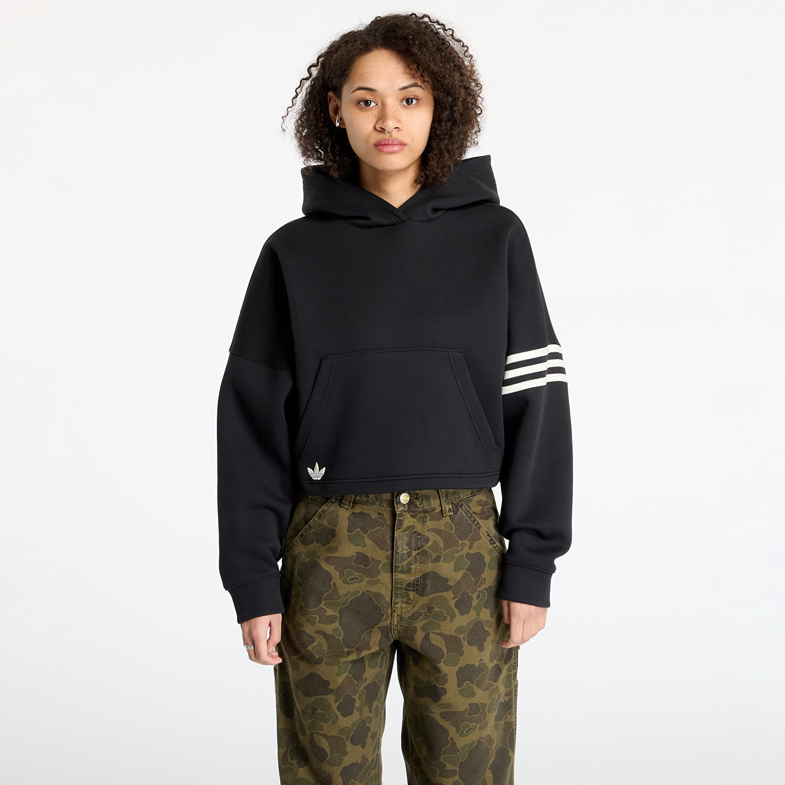 Mikina adidas Neuclassics Hoodie Black/ Cream White XL