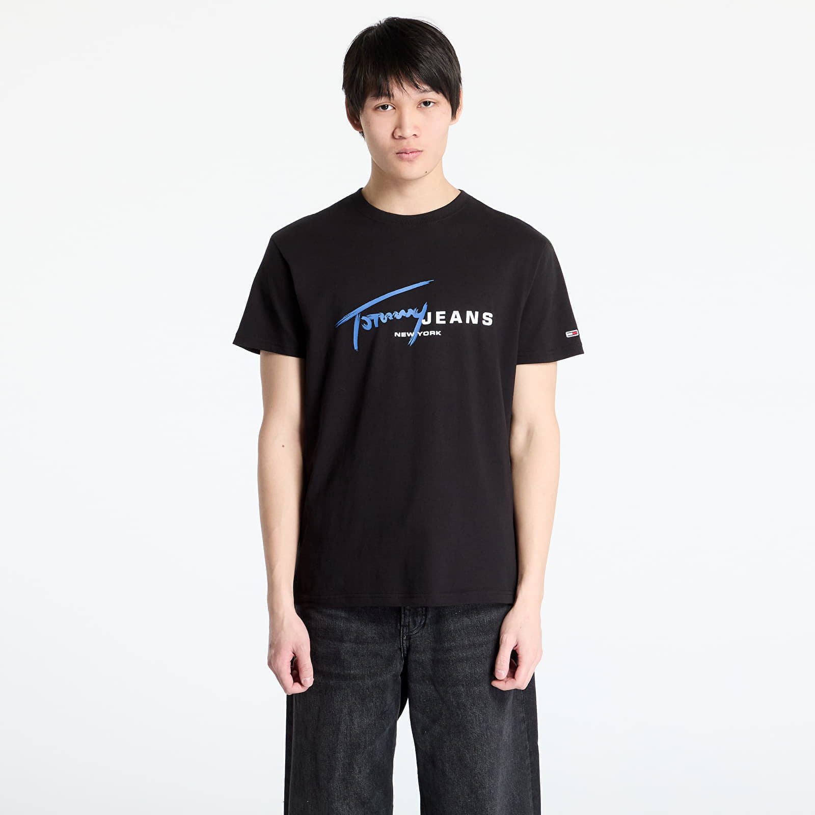 Tričko Tommy Jeans Regular Signature Dna Tee Black S