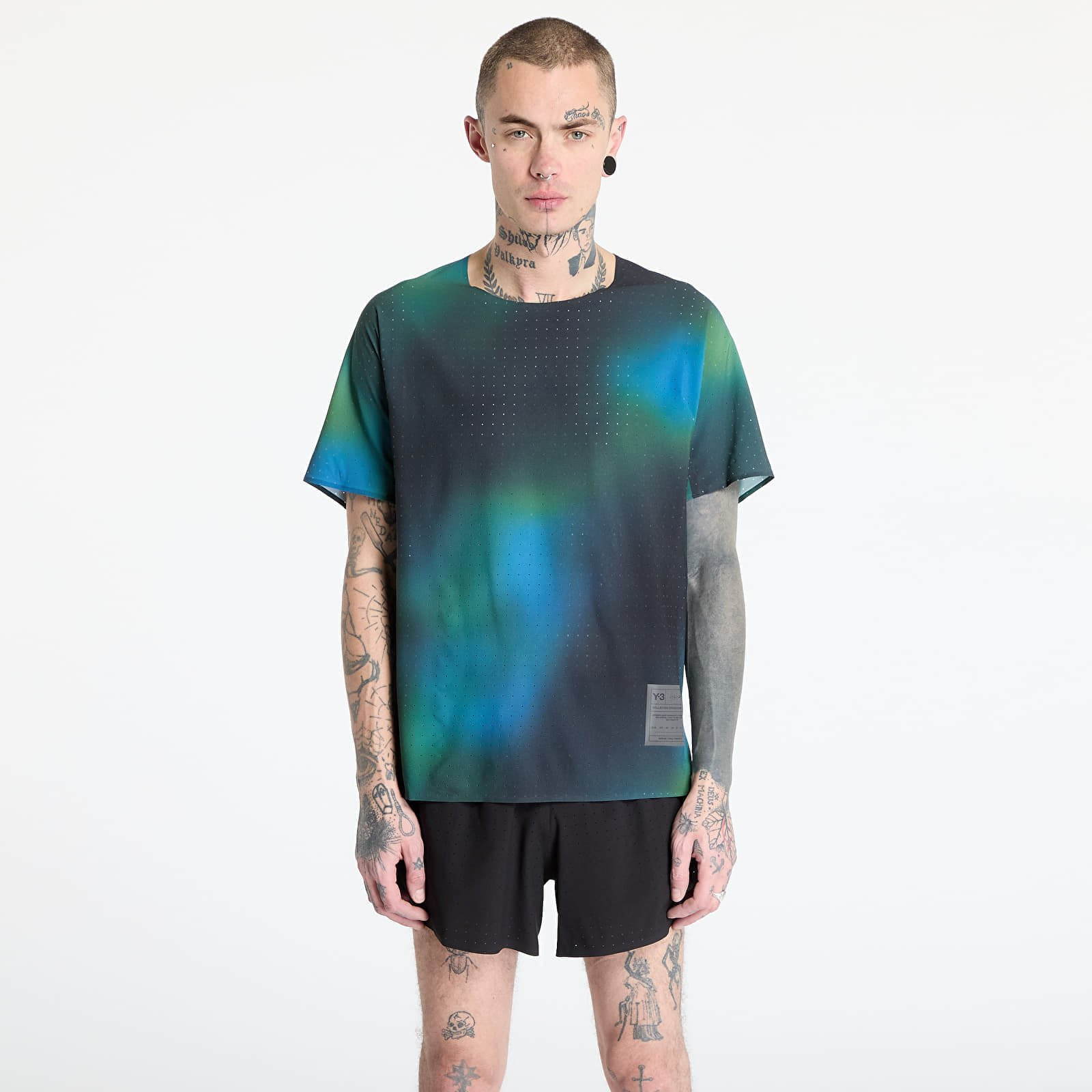 Tričko Y-3 Allover Print Running Short Sleeve T-Shirt UNISEX Multicolor S