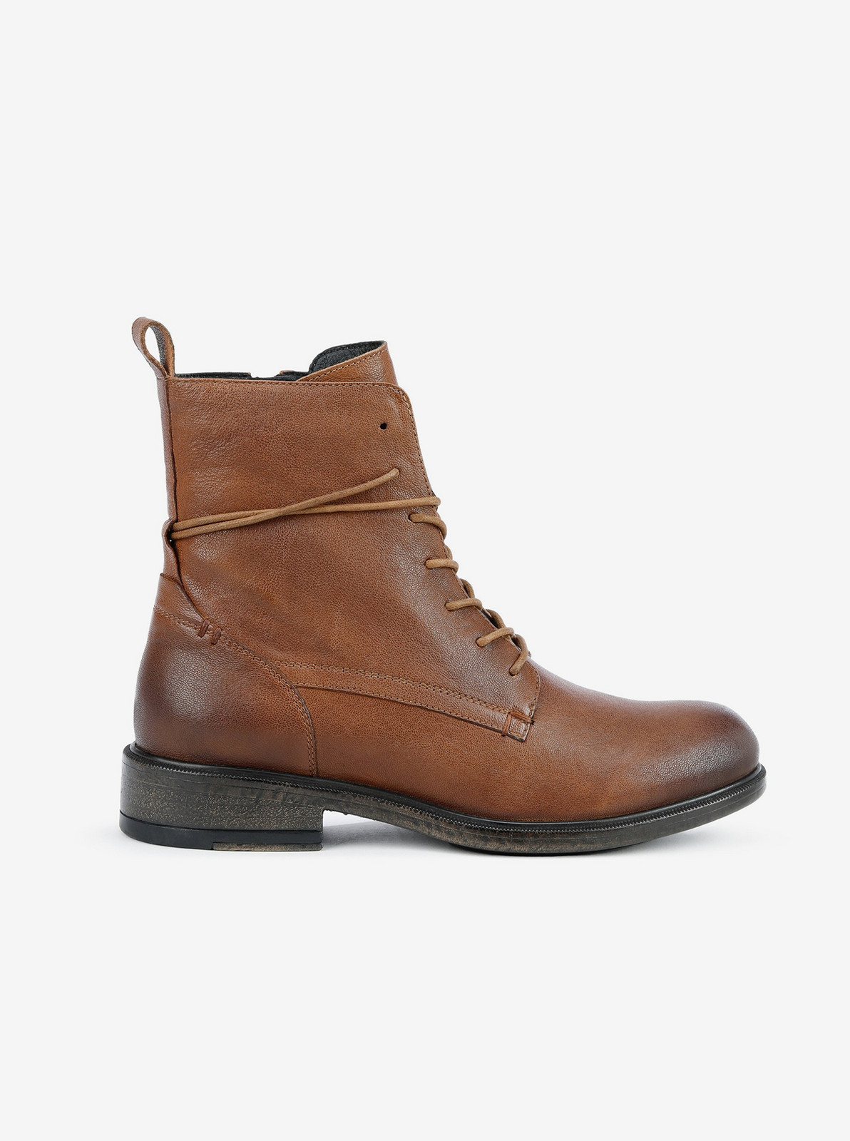 Brown Women Leather Ankle Boots Geox Catria - Women