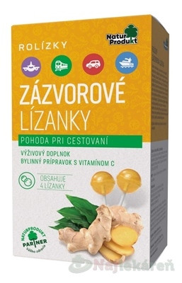 Natur Produkt ROLÍZKY Zázvorové lízanky na cestovanie 4 kusy