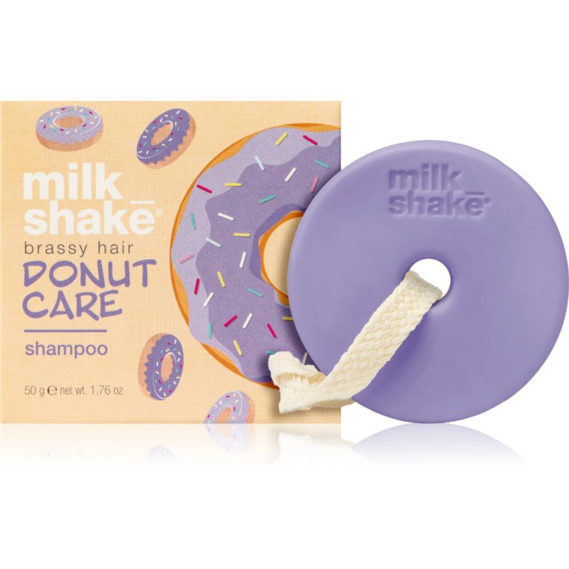 Milk Shake Silver Shine Donut Care Shampoo tuhý šampón neutralizujúci žlté tóny 50 g