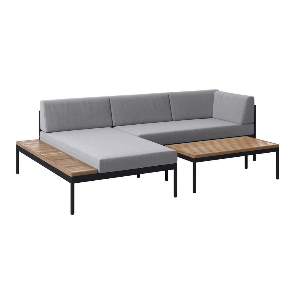 Ambia Garden TERASOVÁ SEDACIA SÚPRAVA 3-dielne, drevo, kov, textil