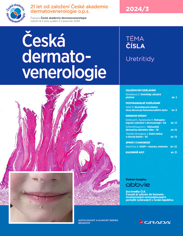 Česká dermatovenerologie 2024/3, Hercogová Třešňák Jana