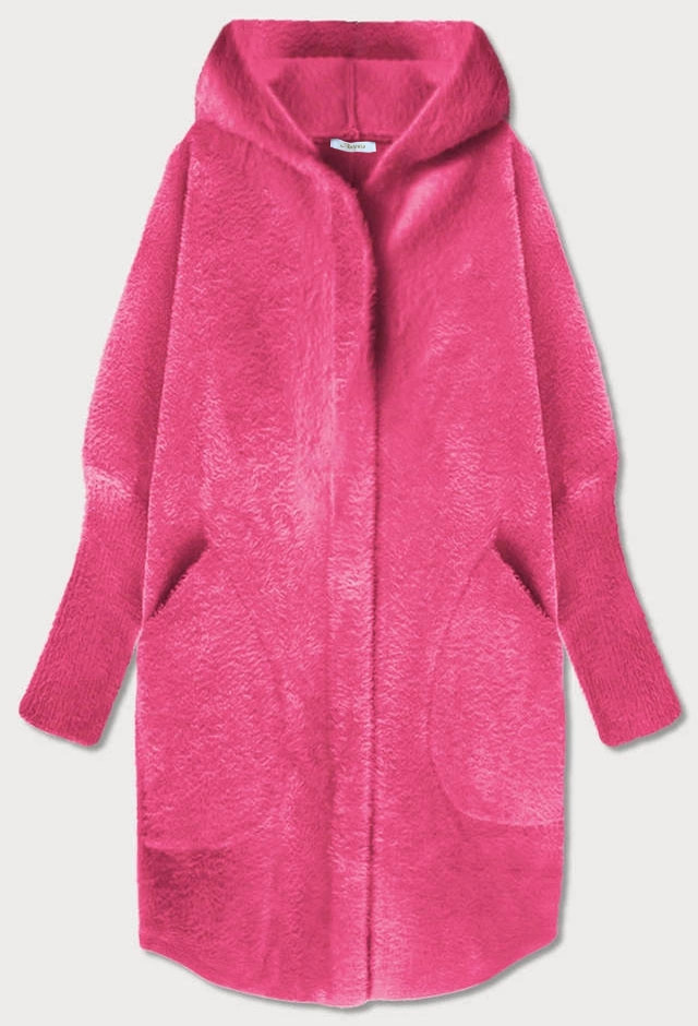 Oblečenie-kapucňa a'la alpaka vo fuchsiovej farbe s kapucňou (AL-19) odstíny růžové uni velikost