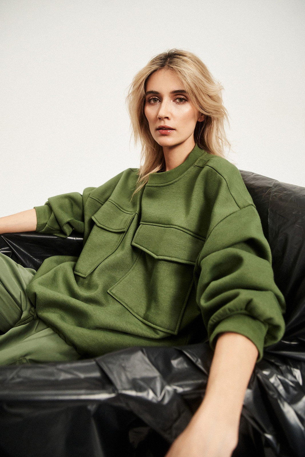 Dámska mikina MOODO - khaki S